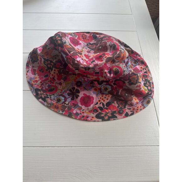 Natural Life Floral Bucket Hat Linen One Size Garden Beach - Picture 6 of 7